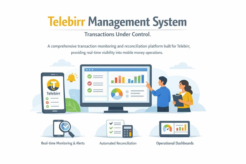 TMS — Telebirr Management System — transactions under control.